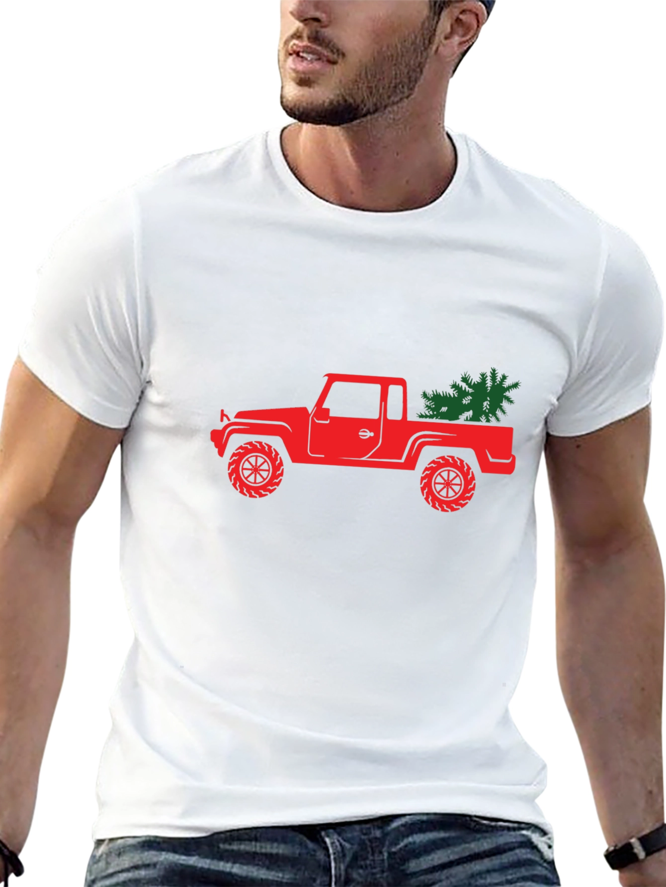Red Truck Christmas Tree T-Shirt