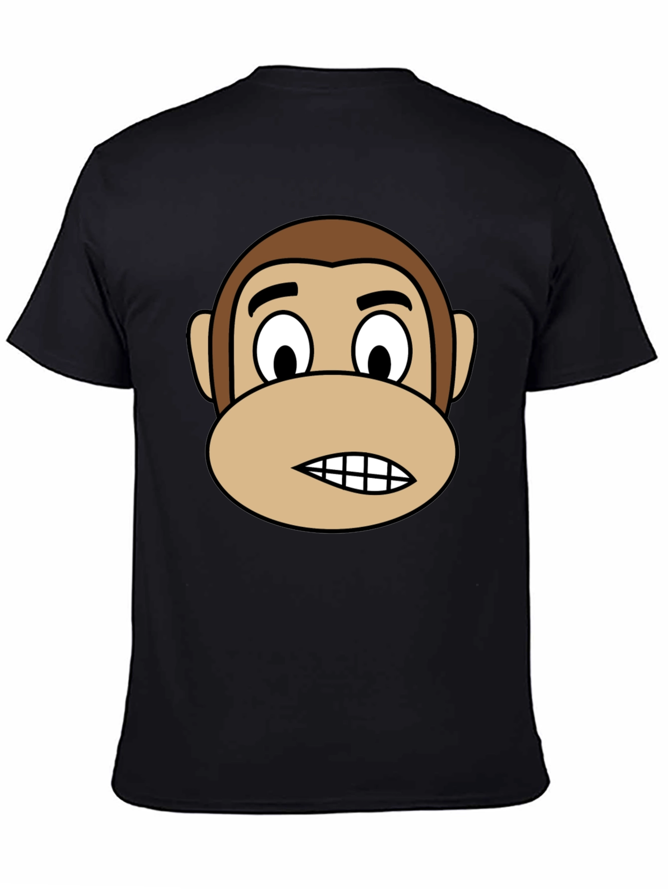 Funny Monkey Graphic Tee - Black Short Sleeve T-Shirt