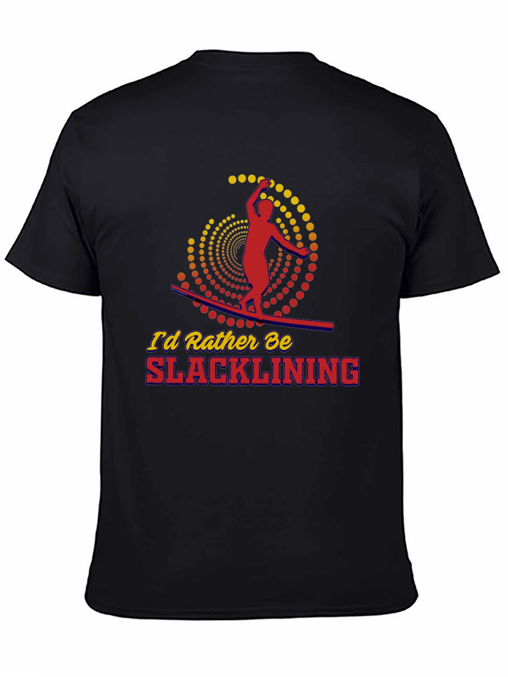 Slacklining Graphic Tee - Black Cotton T-Shirt