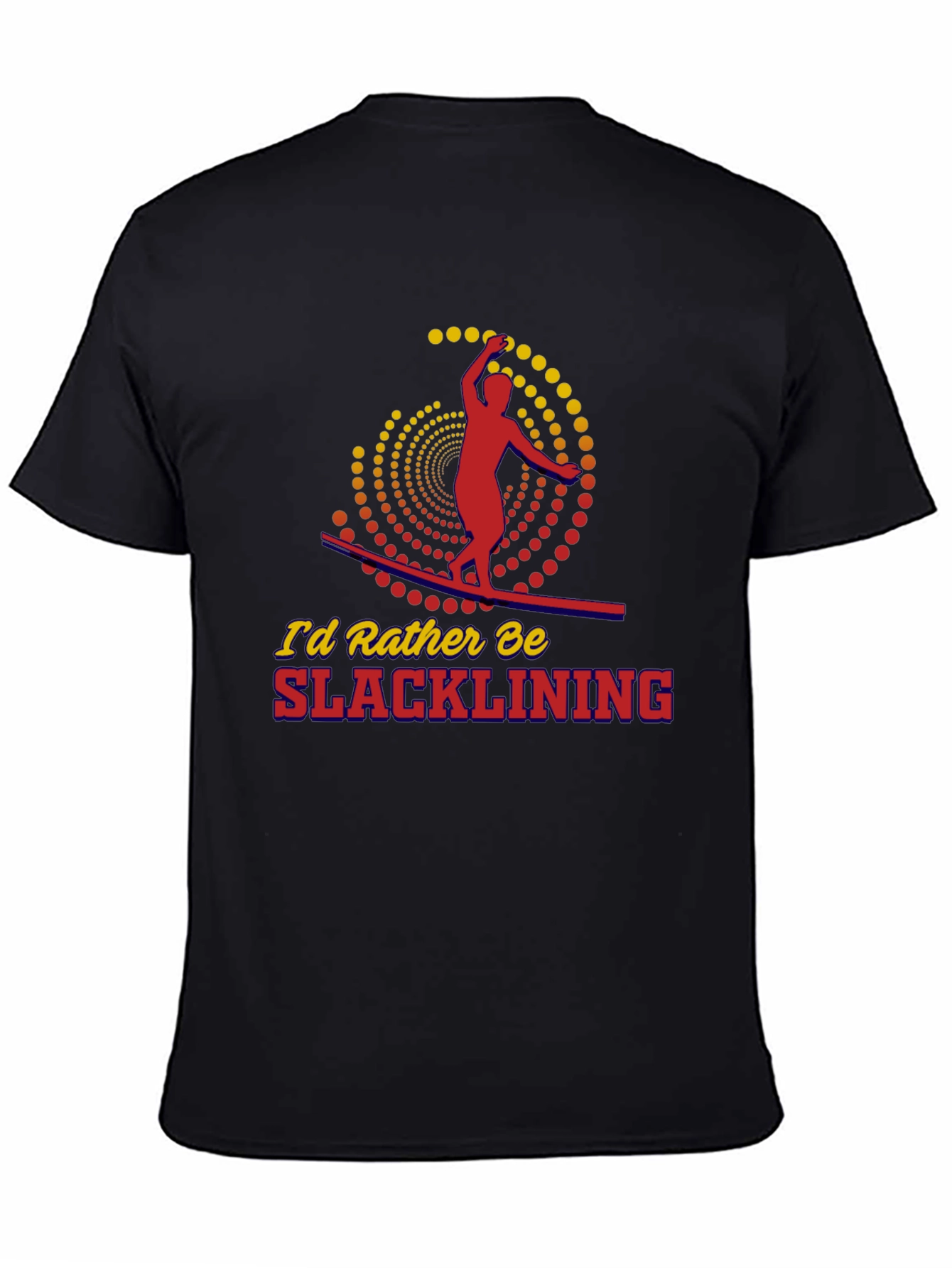 Slacklining Graphic Tee - Black Cotton T-Shirt