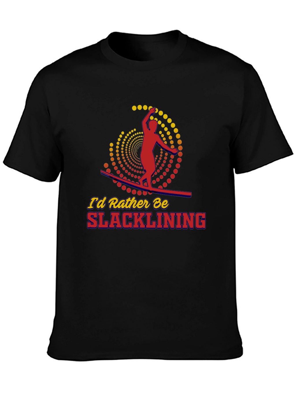Slacklining Graphic Tee - Black Cotton T-Shirt