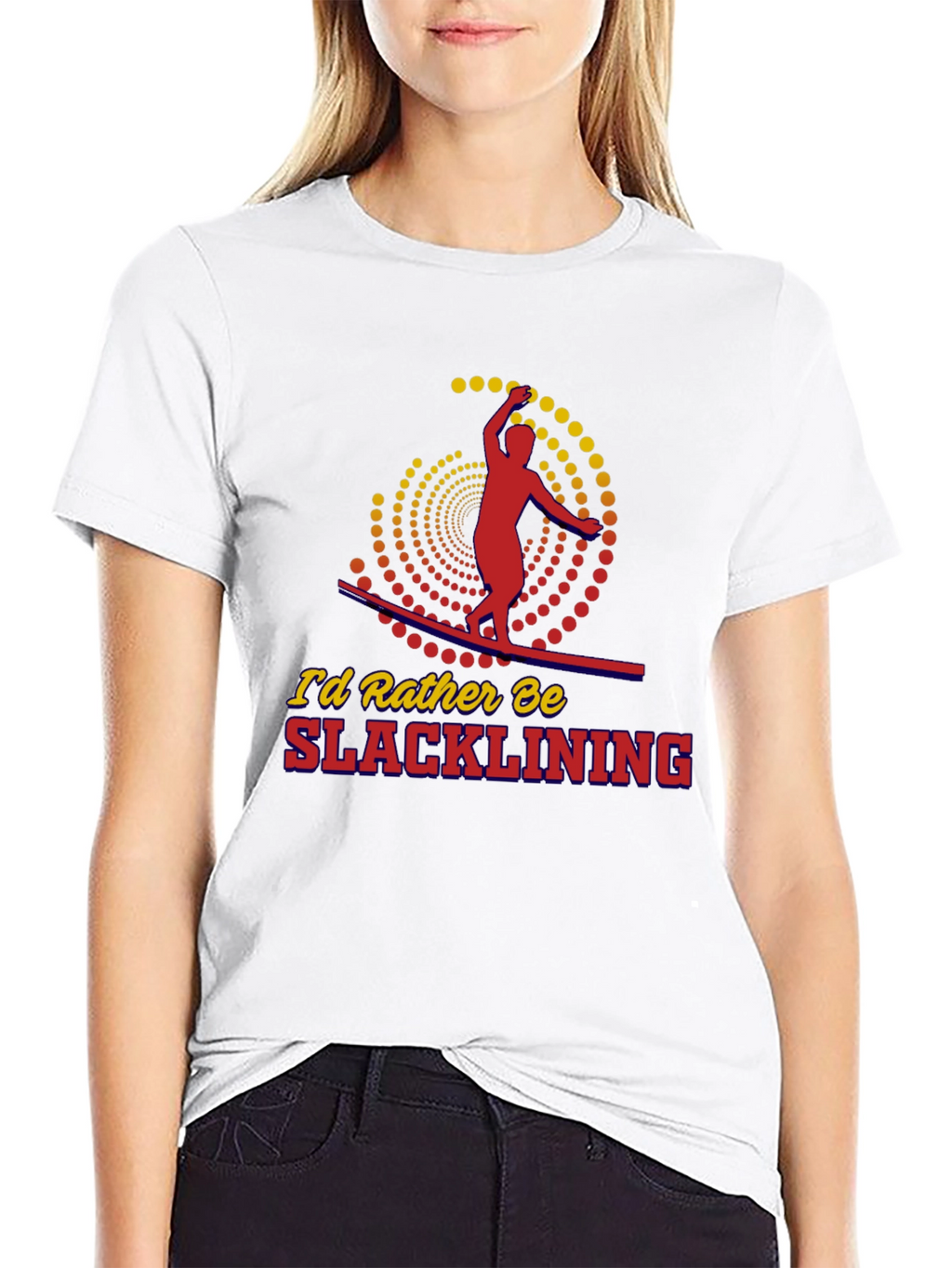Slacklining Graphic Tee - Black Cotton T-Shirt