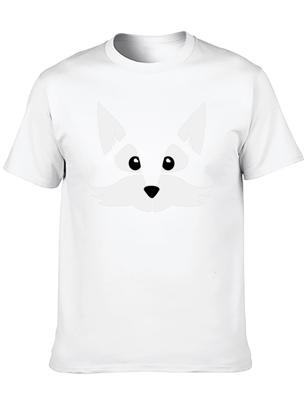 Fun Black T-Shirt with Cute Cat Face Graphic