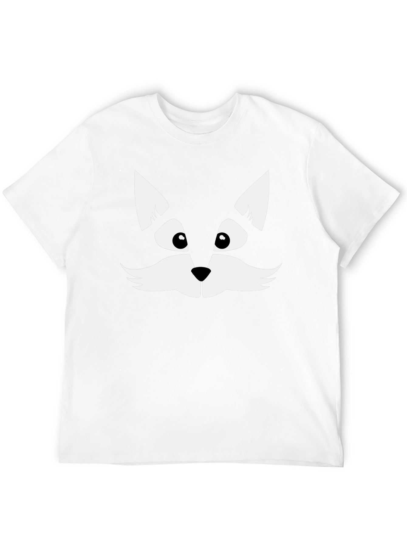 Fun Black T-Shirt with Cute Cat Face Graphic