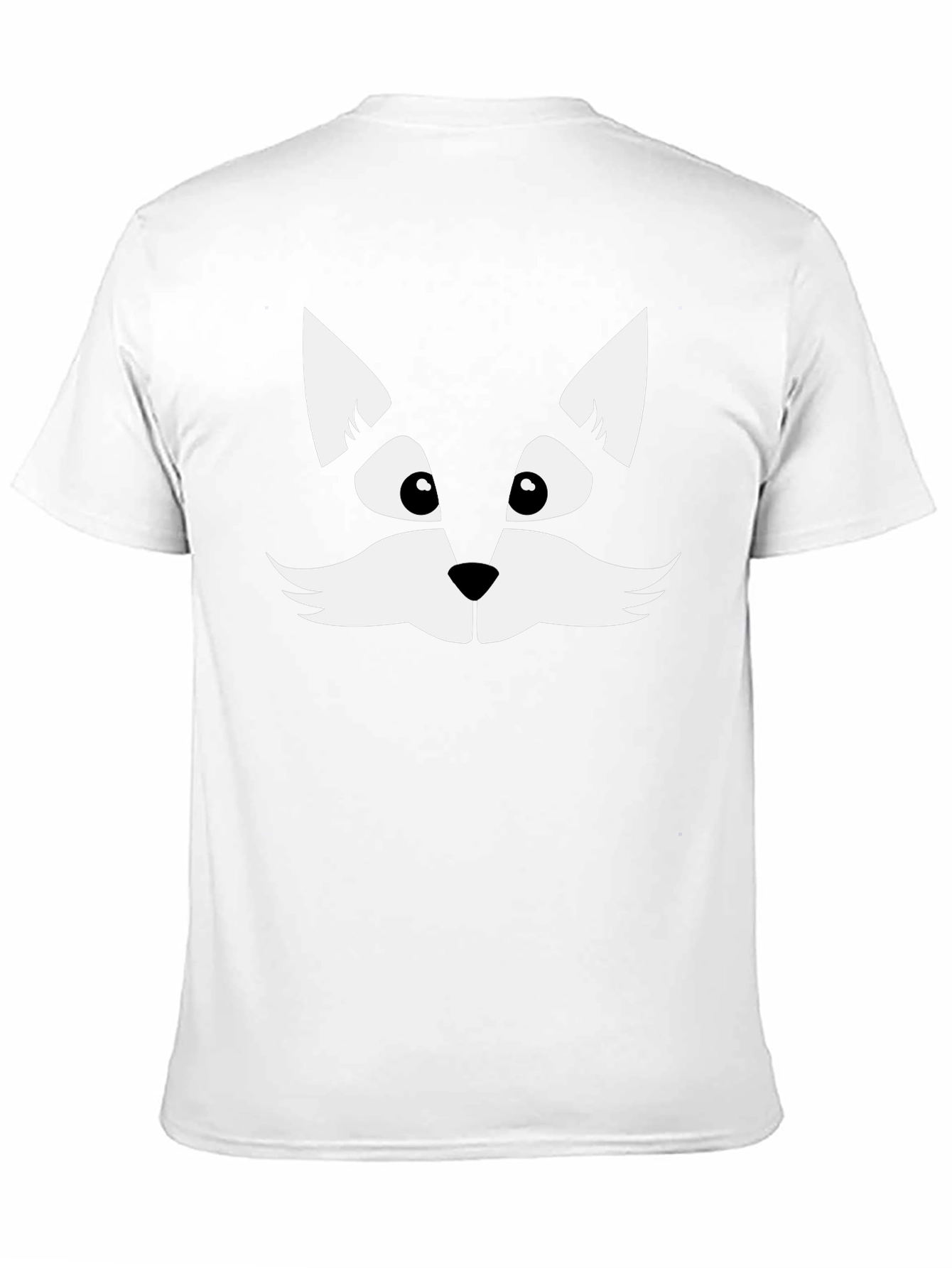 Fun Black T-Shirt with Cute Cat Face Graphic