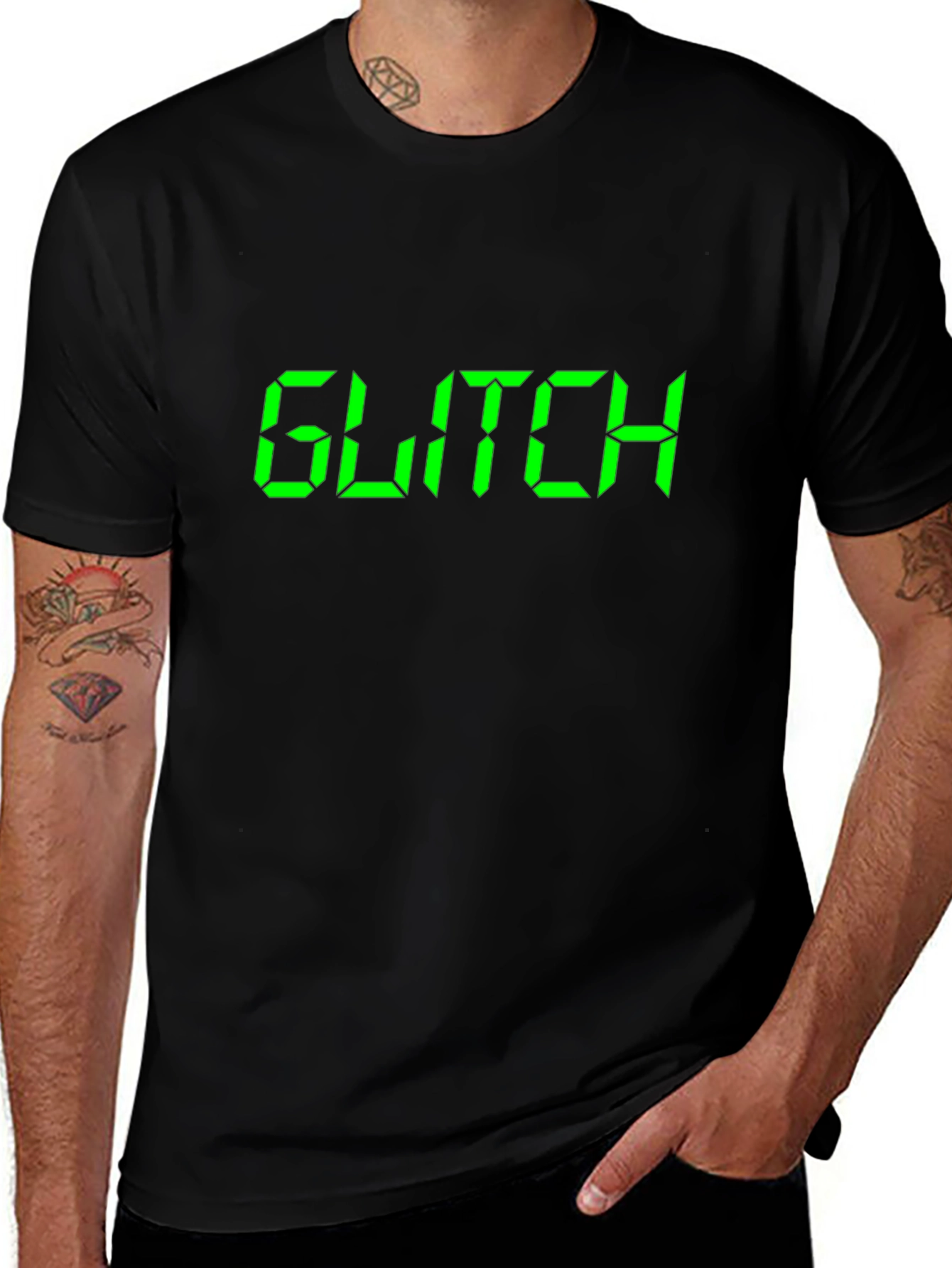 Glitch Graphic Tee - Digital Style