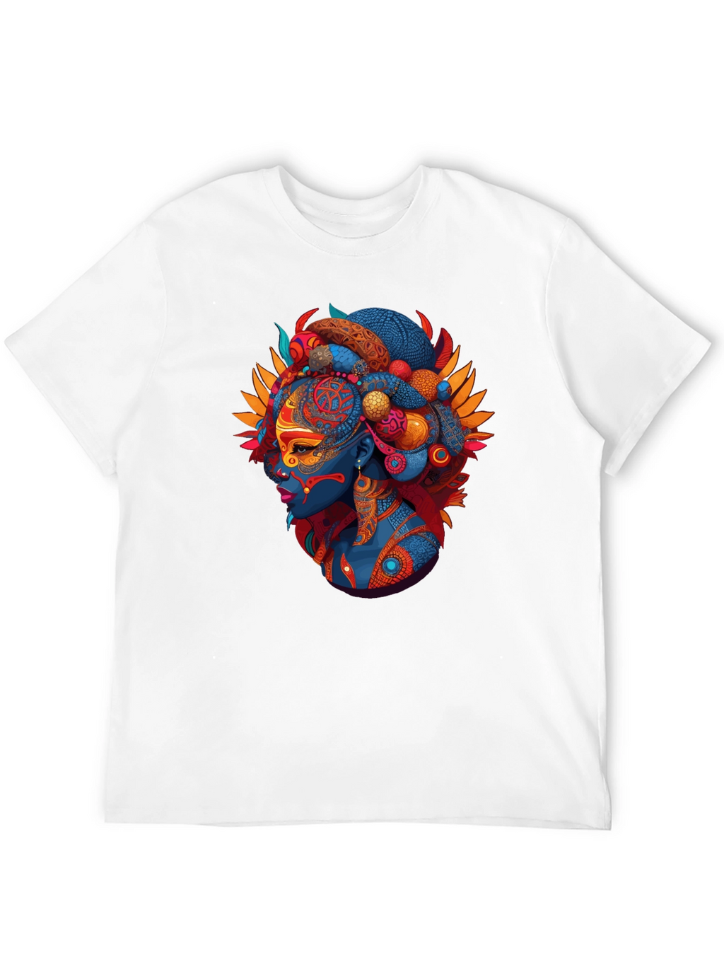 Ethnic Queen Black T-Shirt - Vibrant Graphic Tee