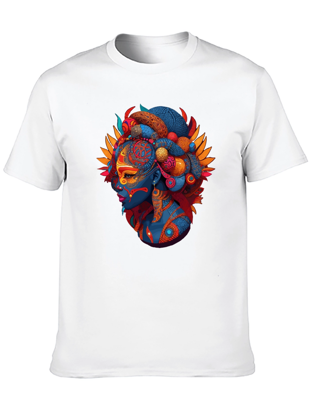 Ethnic Queen Black T-Shirt - Vibrant Graphic Tee