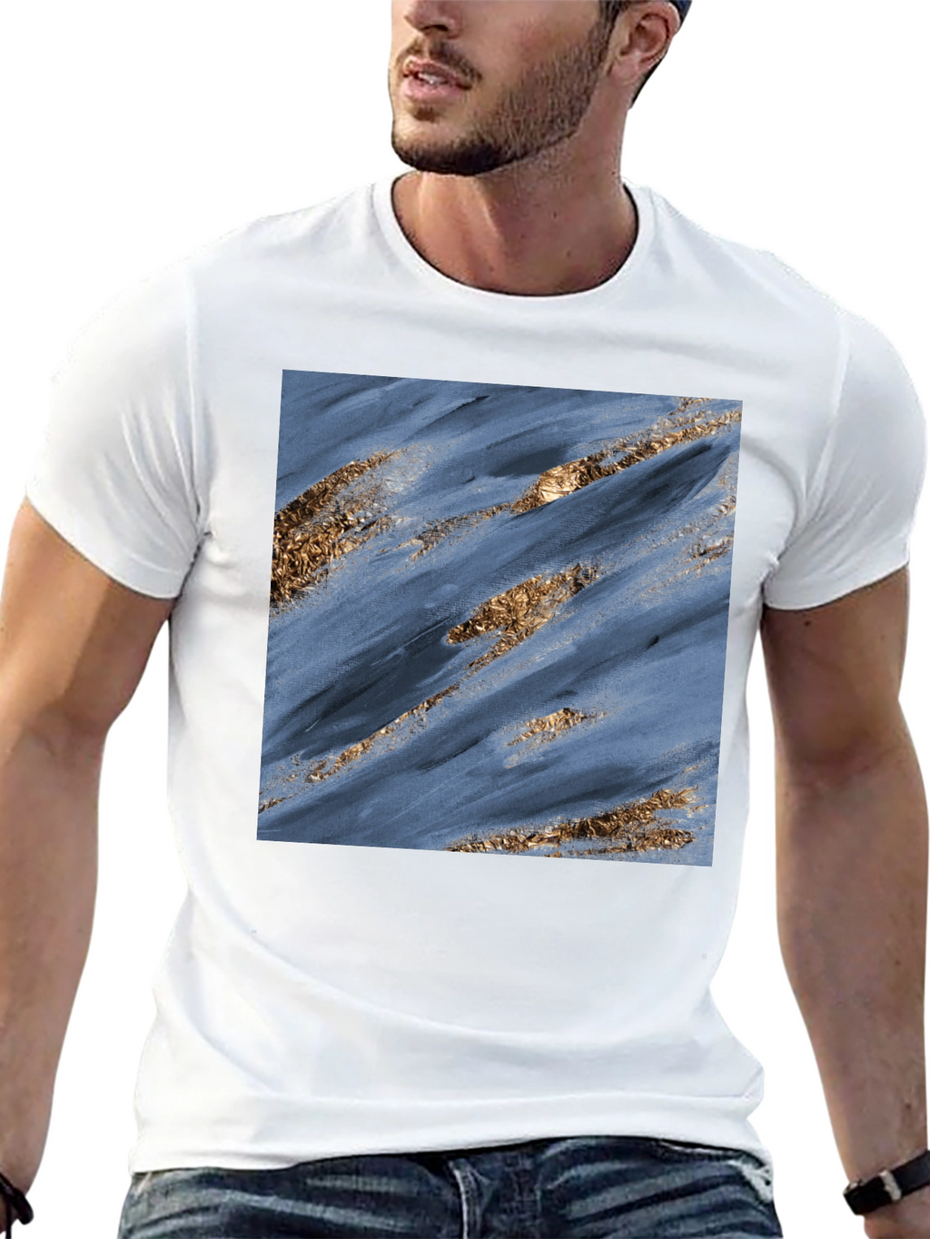 Abstract Gold Accent T-Shirt