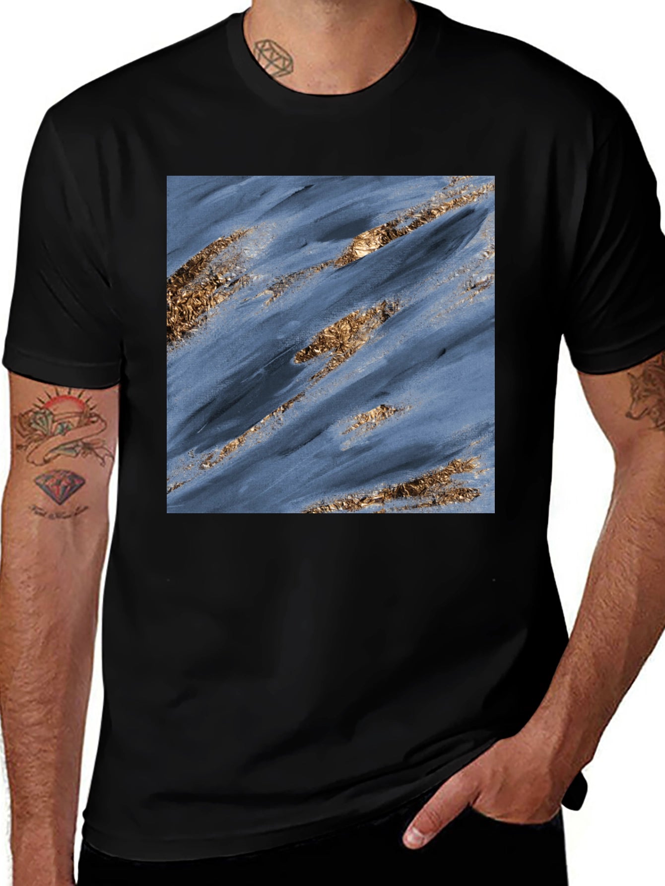 Abstract Gold Accent T-Shirt