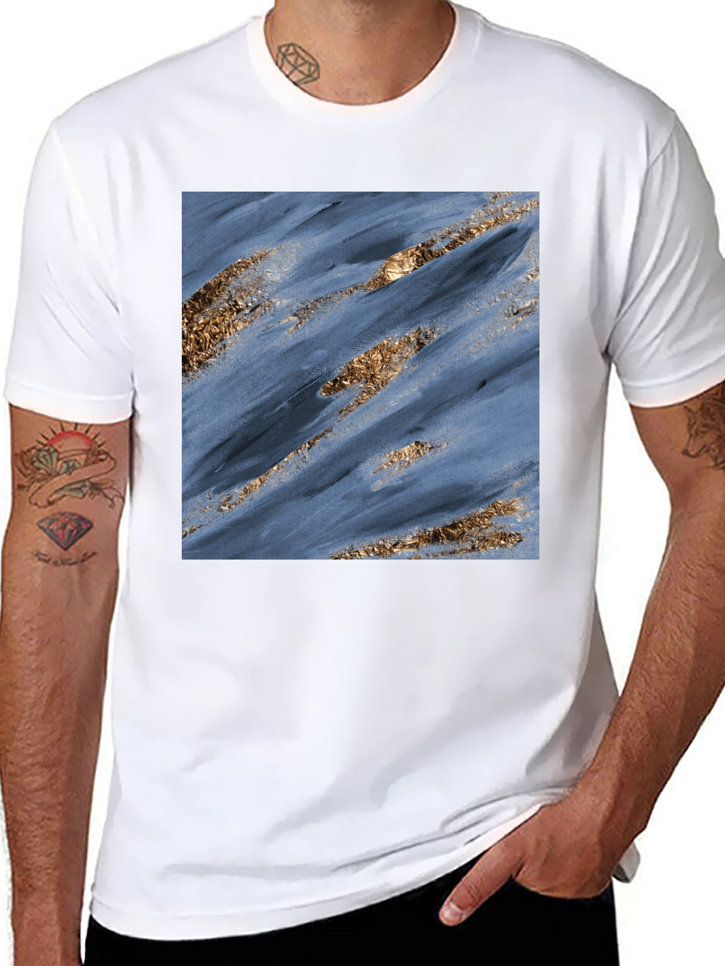 Abstract Gold Accent T-Shirt