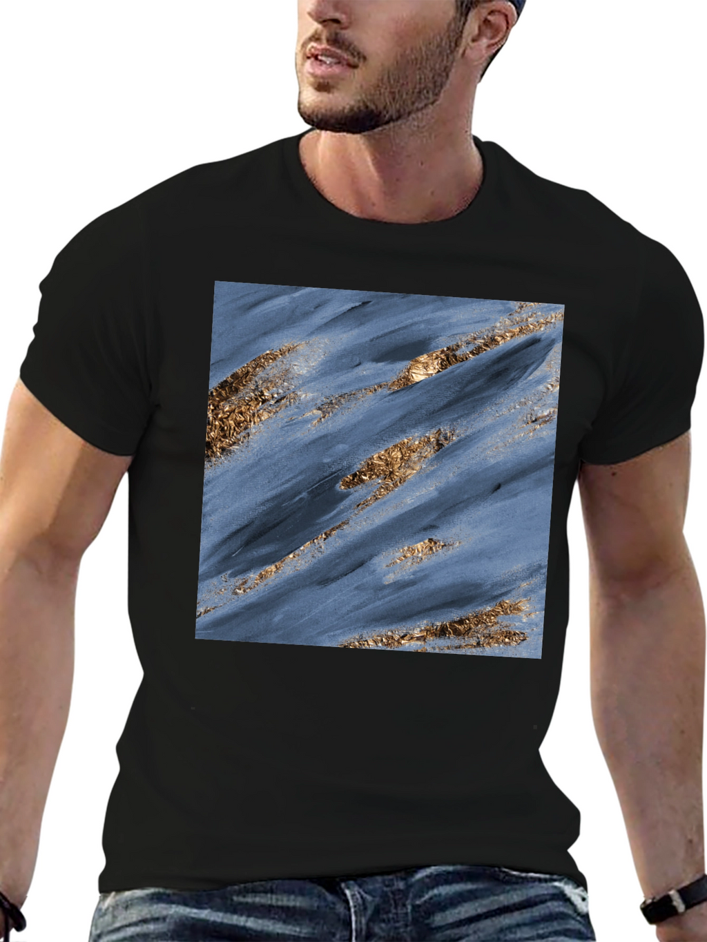 Abstract Gold Accent T-Shirt