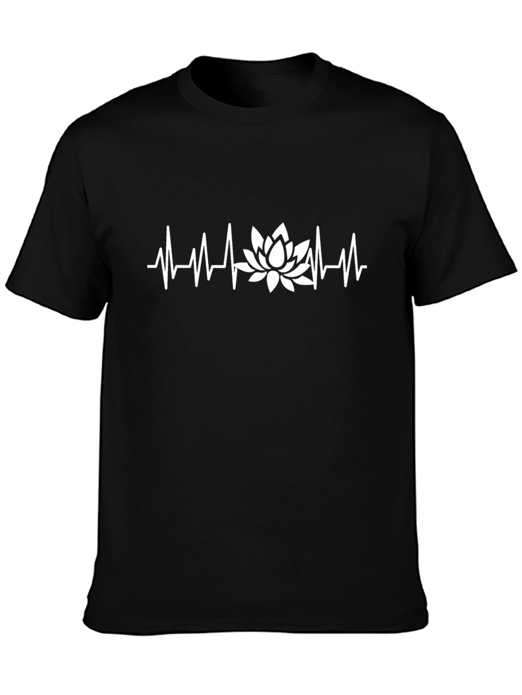 Lotus Heartbeat Black T-Shirt