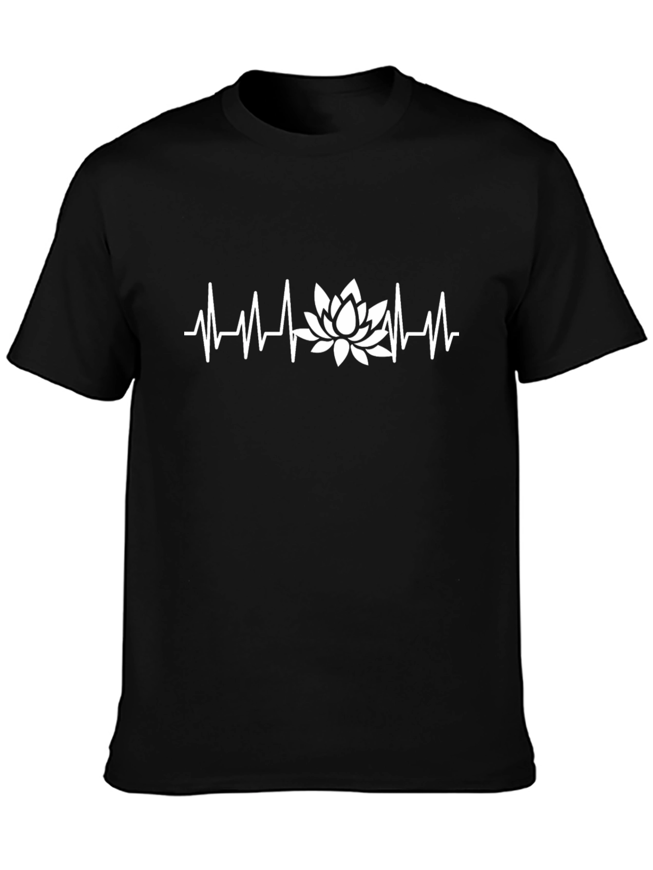 Lotus Heartbeat Black T-Shirt