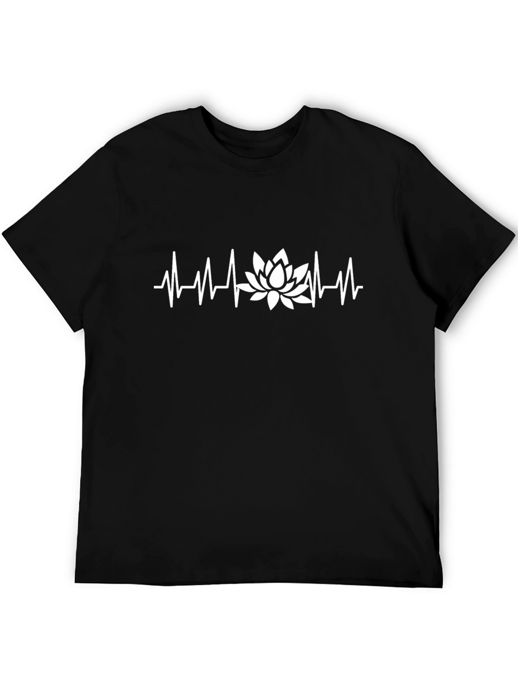 Lotus Heartbeat Black T-Shirt