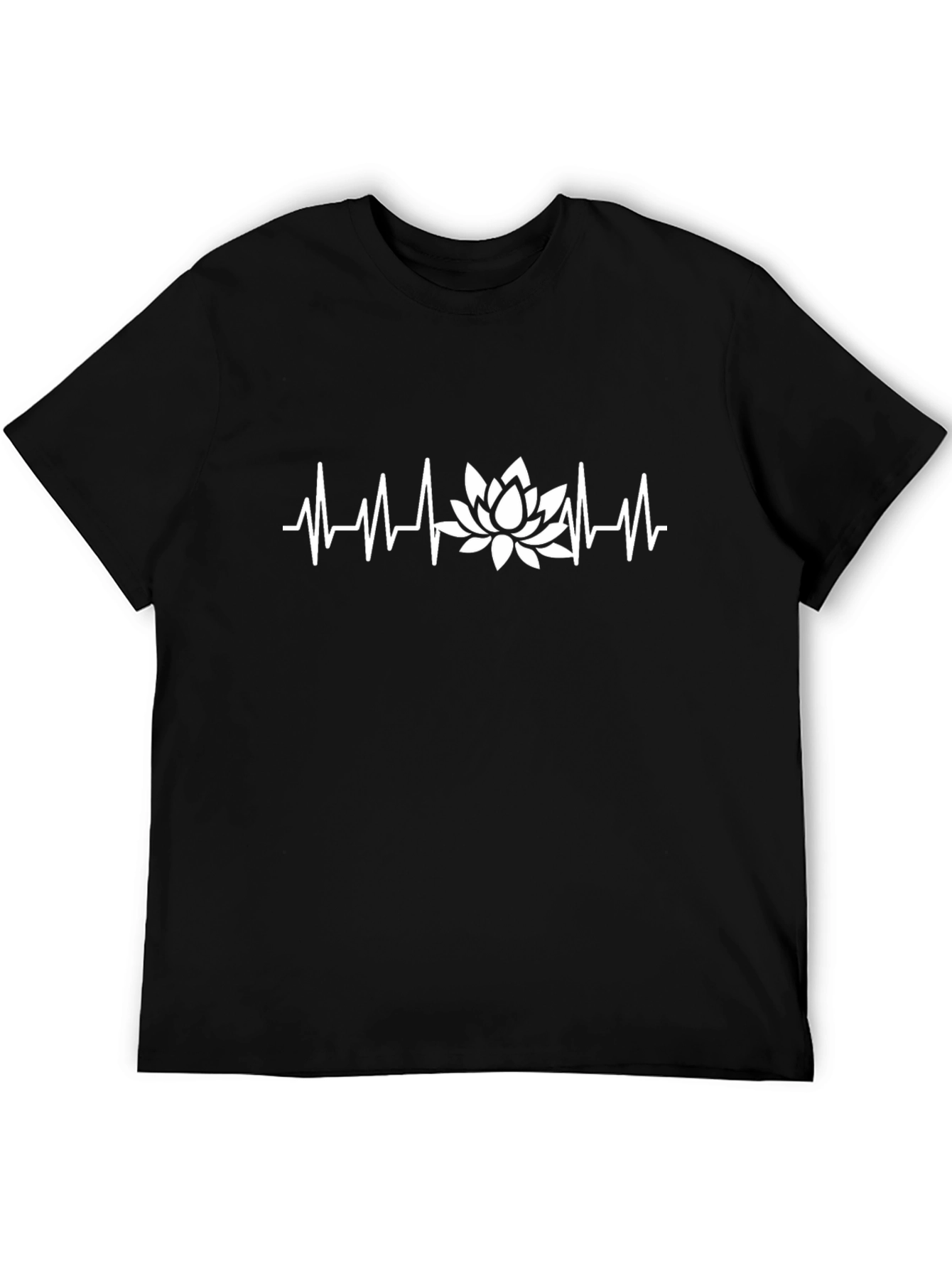Lotus Heartbeat Black T-Shirt