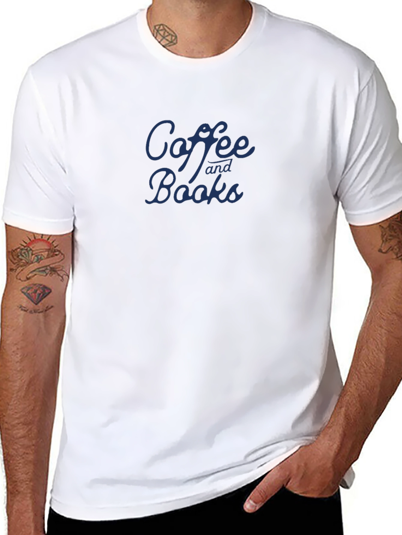 Coffee and Books Graphic Tee - Black