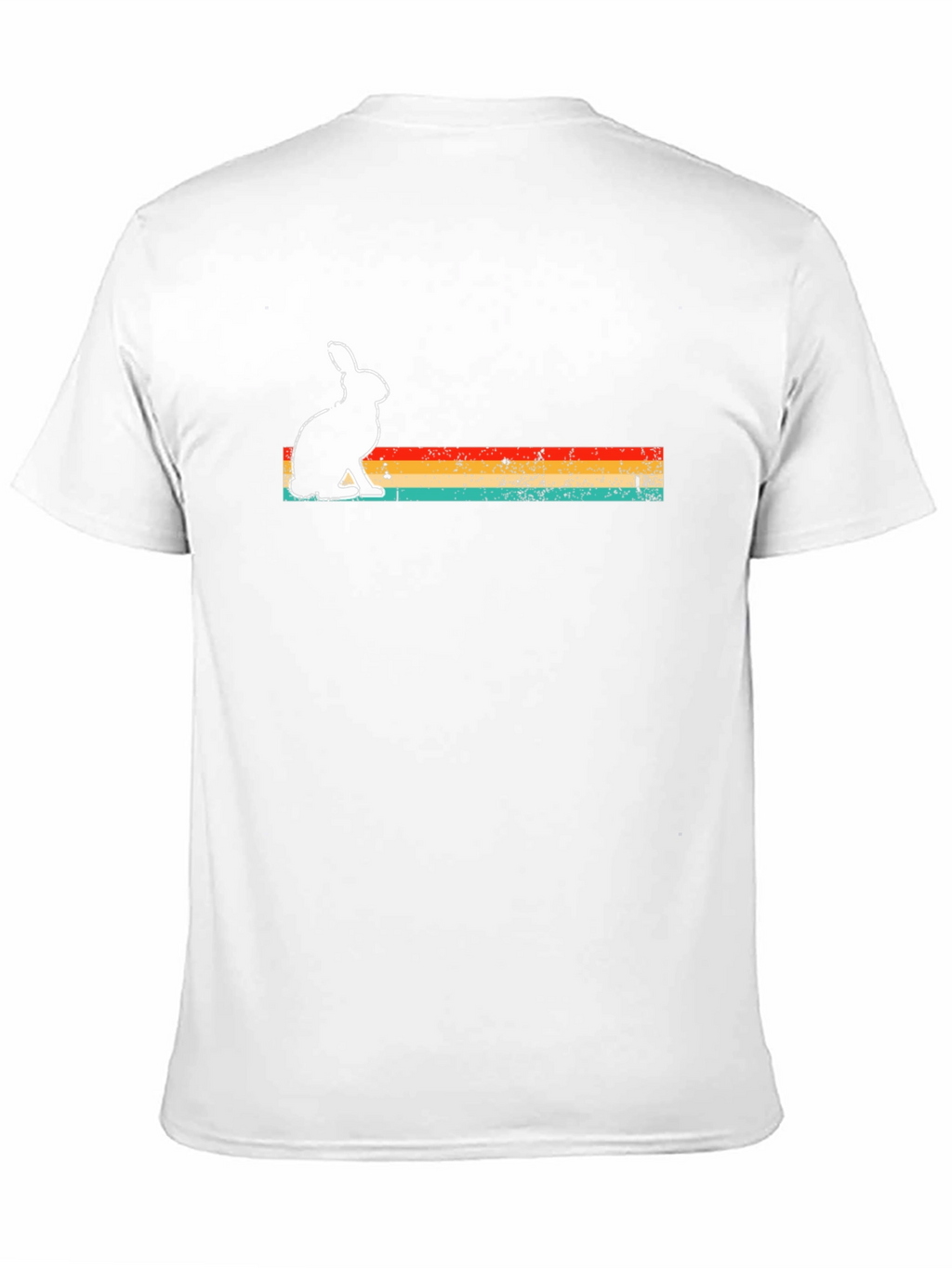 Retro Rabbit Graphic Tee - Black Cotton Blend
