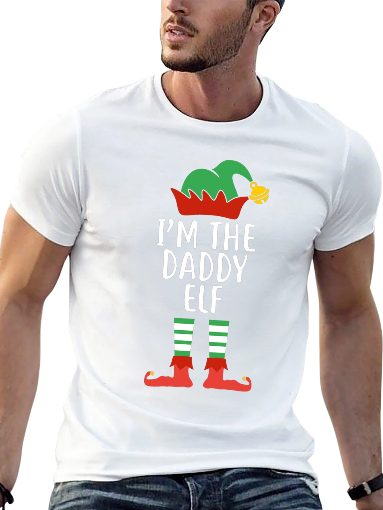 Daddy Elf T-Shirt - Holiday Festive Top
