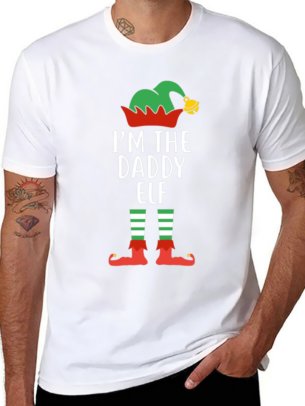 Daddy Elf T-Shirt - Holiday Festive Top