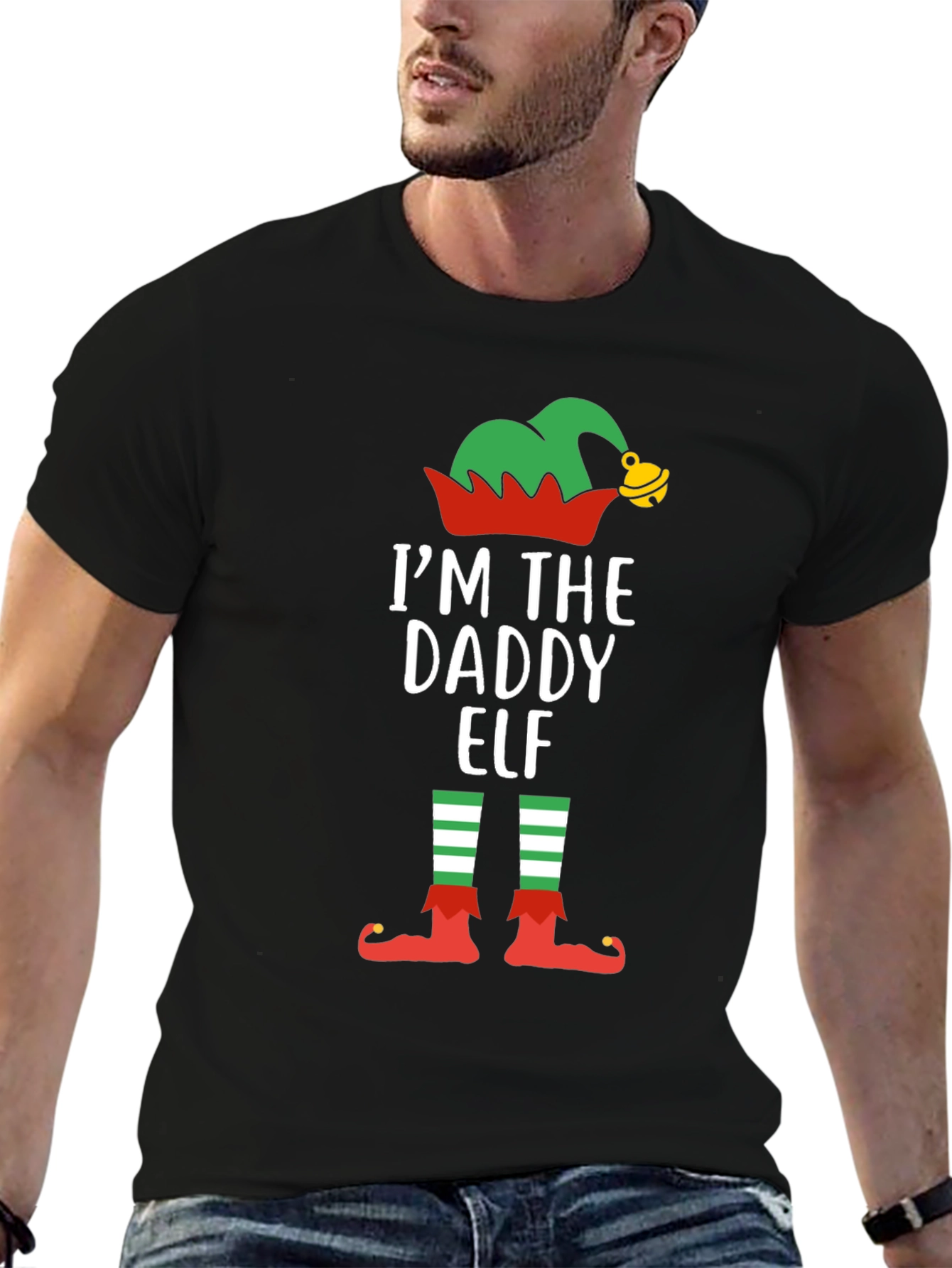 Daddy Elf T-Shirt - Holiday Festive Top