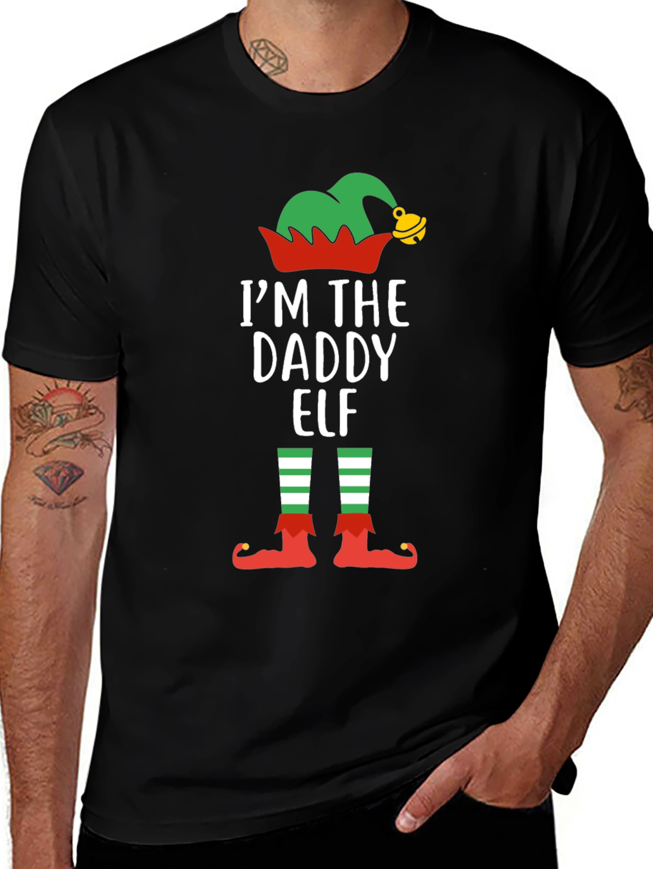 Daddy Elf T-Shirt - Holiday Festive Top
