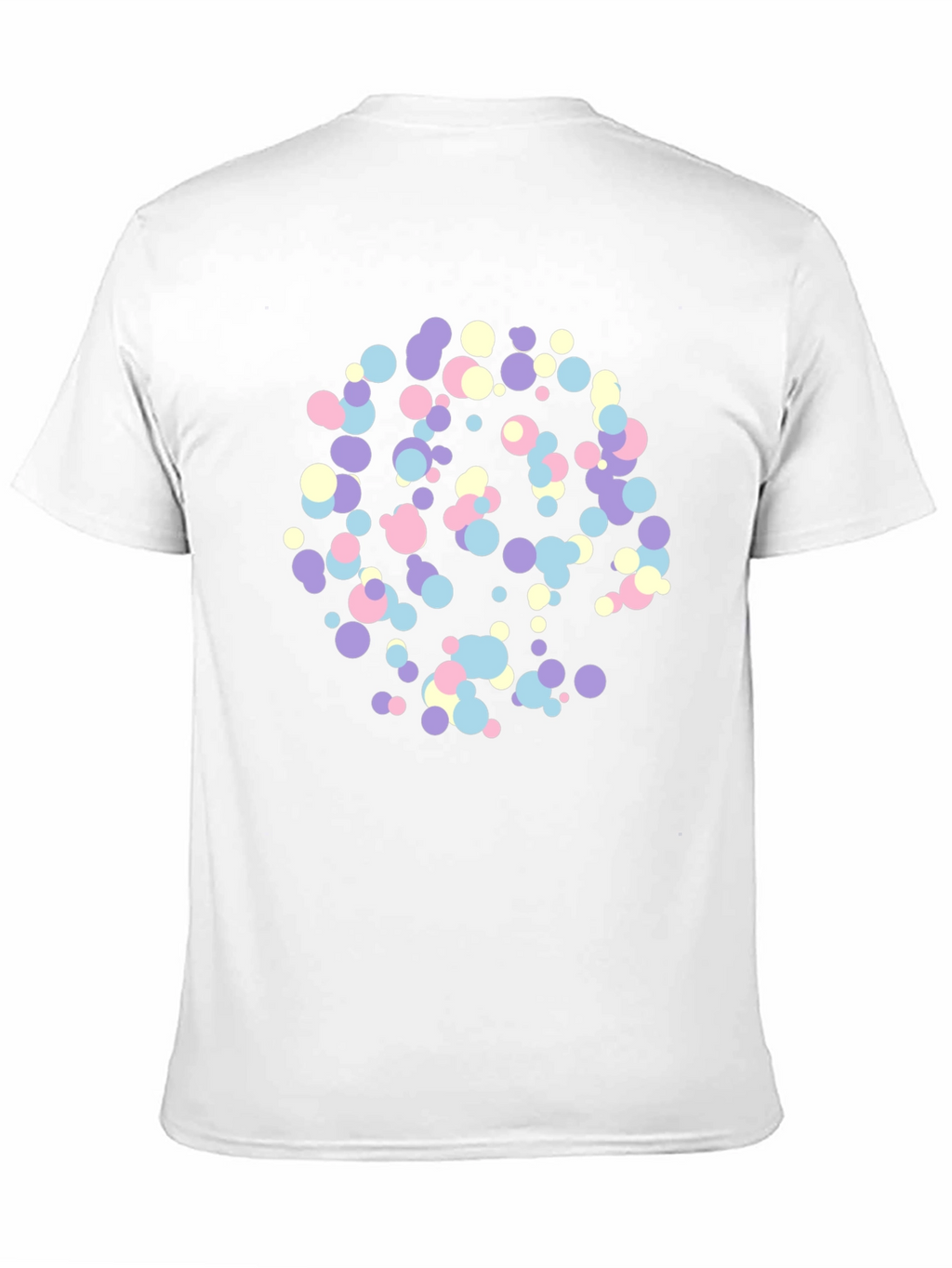 Abstract Pastel Dots Black T-Shirt