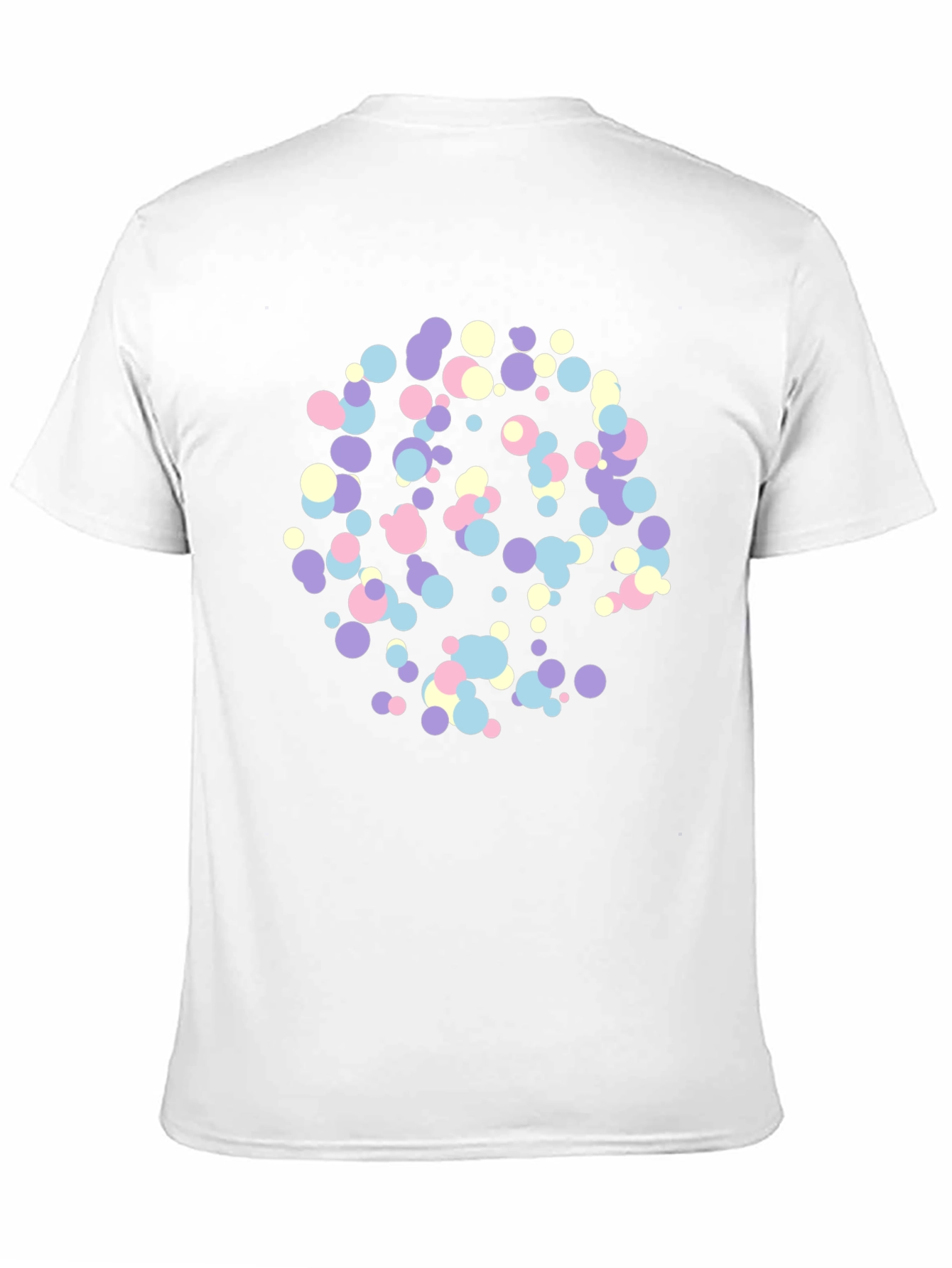 Abstract Pastel Dots Black T-Shirt