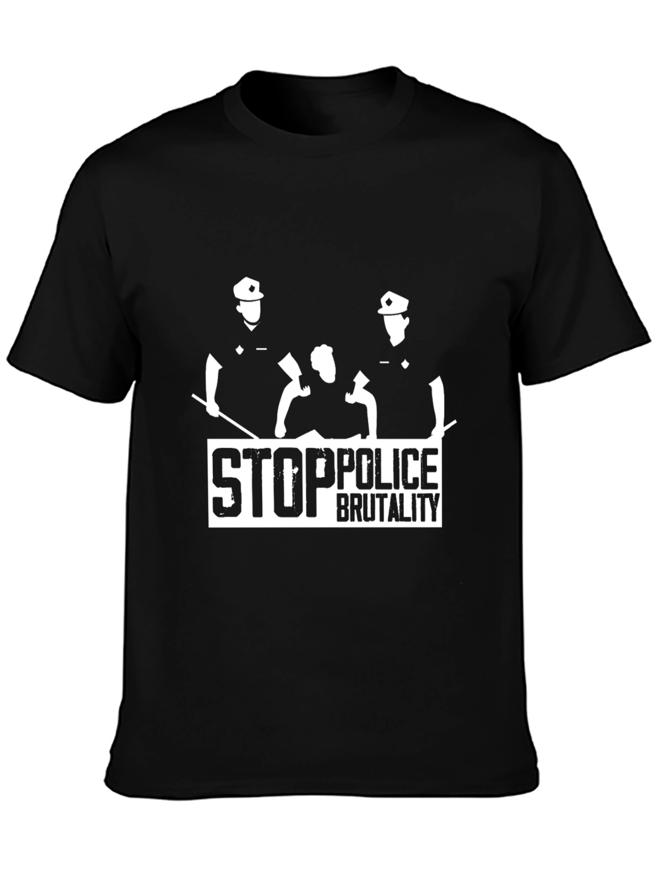 Stop Police Brutality Graphic T-Shirt - Black