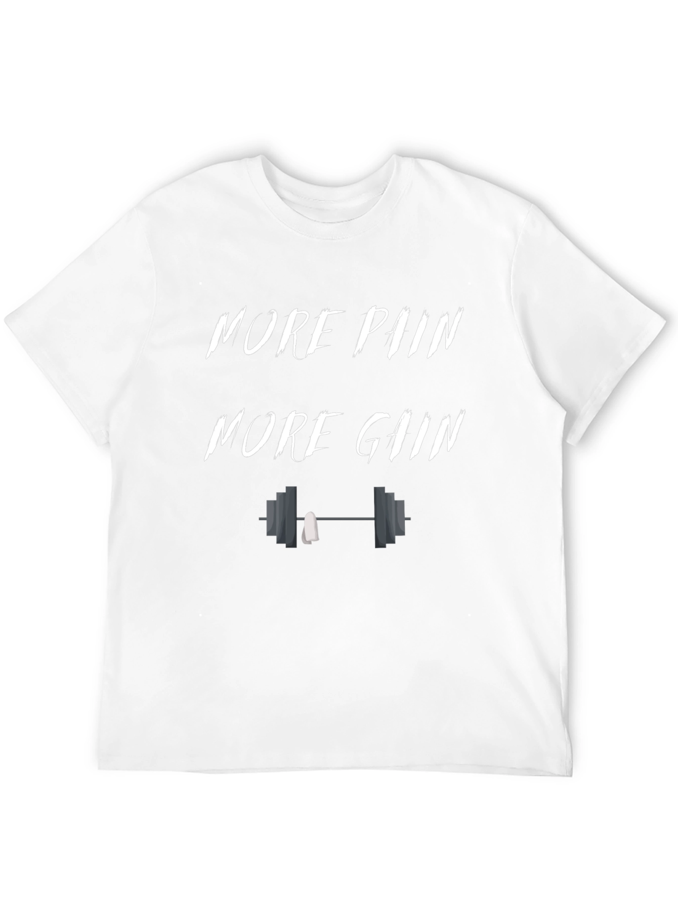 More Pain More Gain Black Graphic T-Shirt