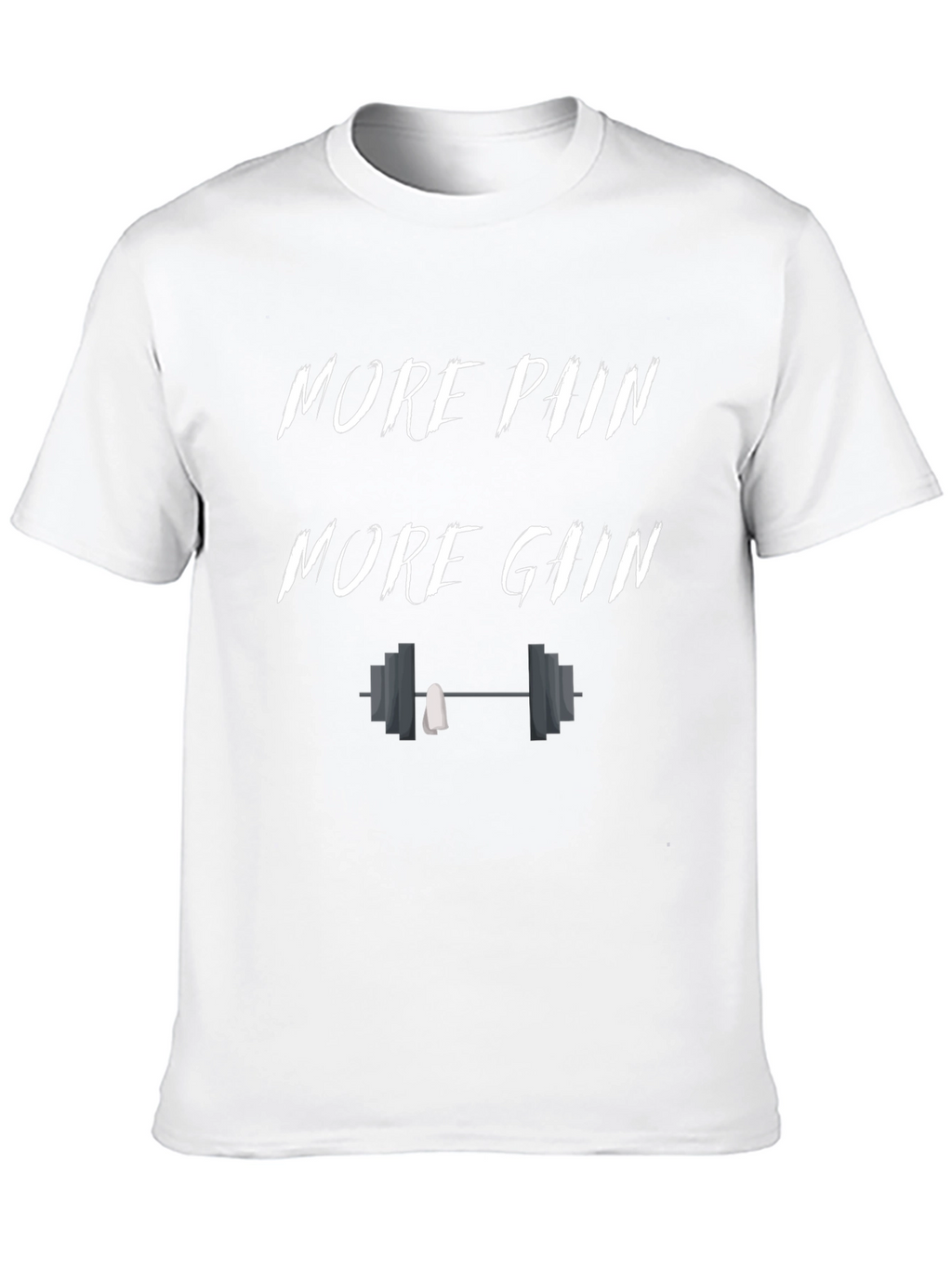More Pain More Gain Black Graphic T-Shirt