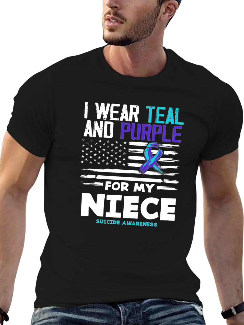 Teal & Purple Suicide Awareness T-Shirt