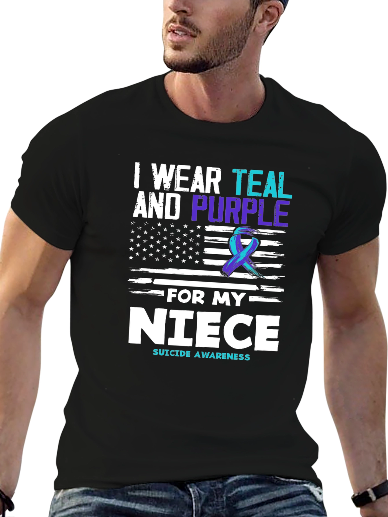 Teal & Purple Suicide Awareness T-Shirt