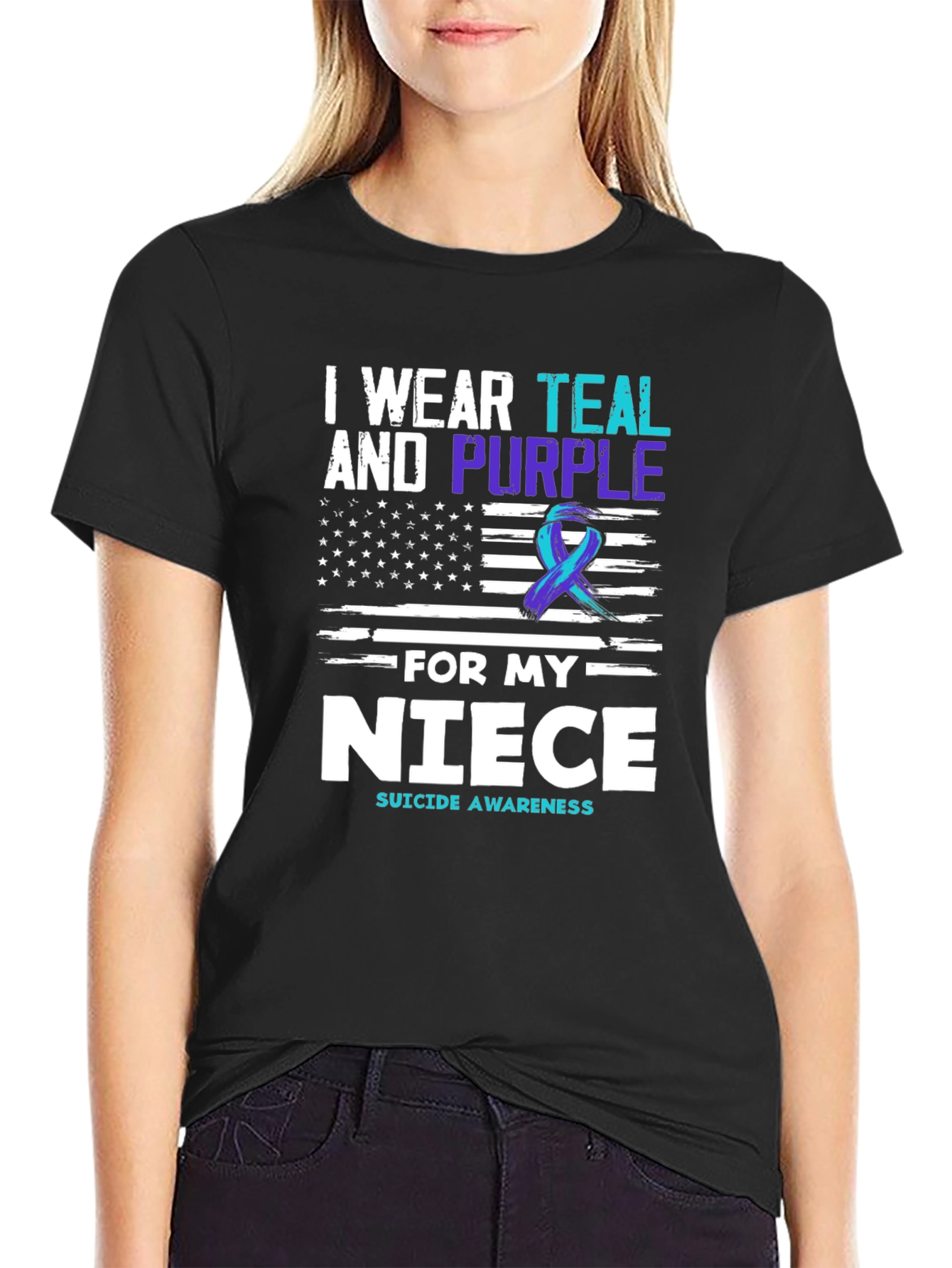 Teal & Purple Suicide Awareness T-Shirt