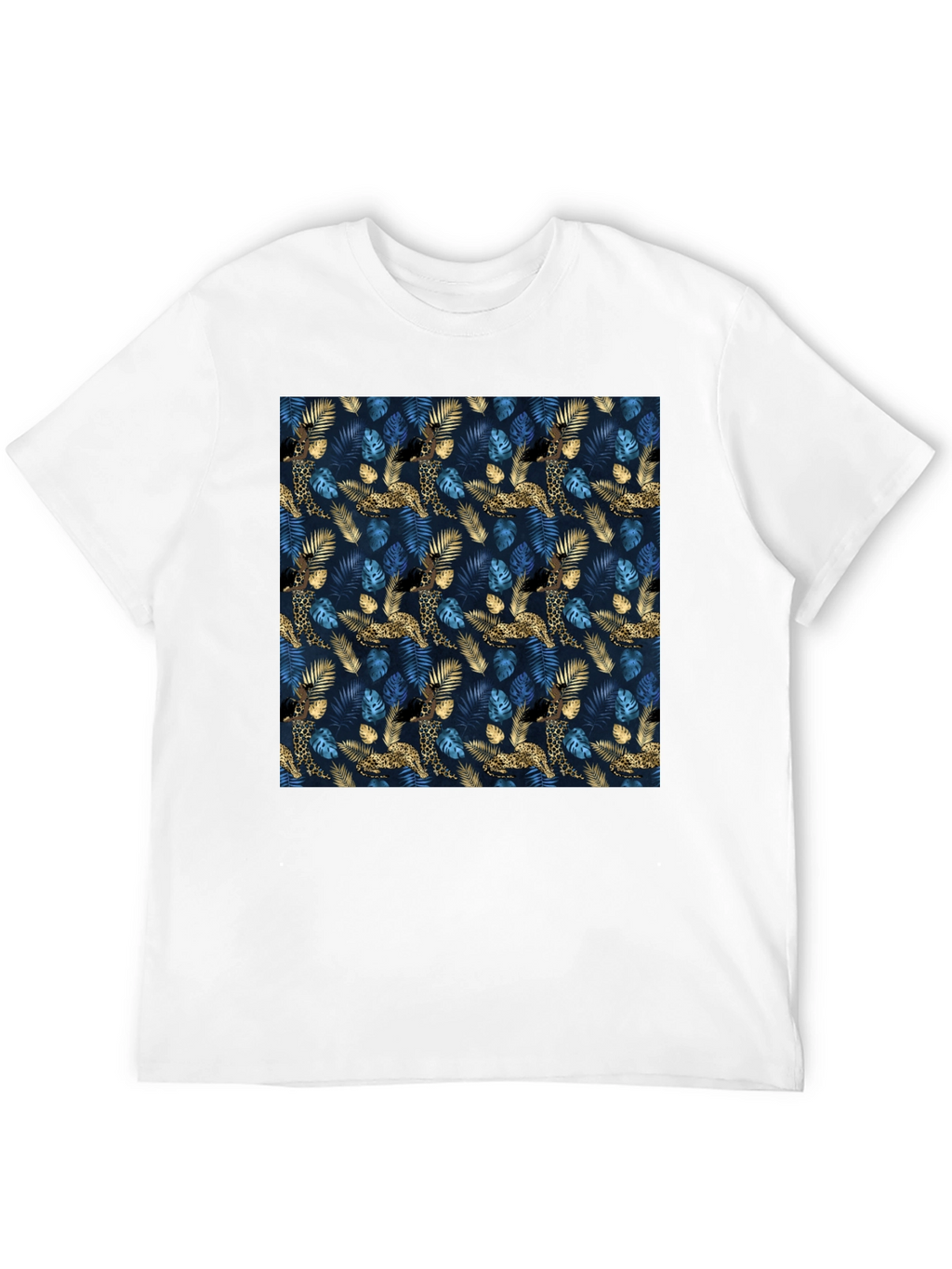 Jungle Leopard Print Crew Neck T-Shirt