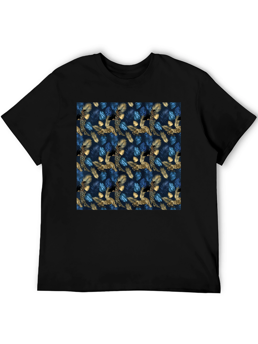 Jungle Leopard Print Crew Neck T-Shirt