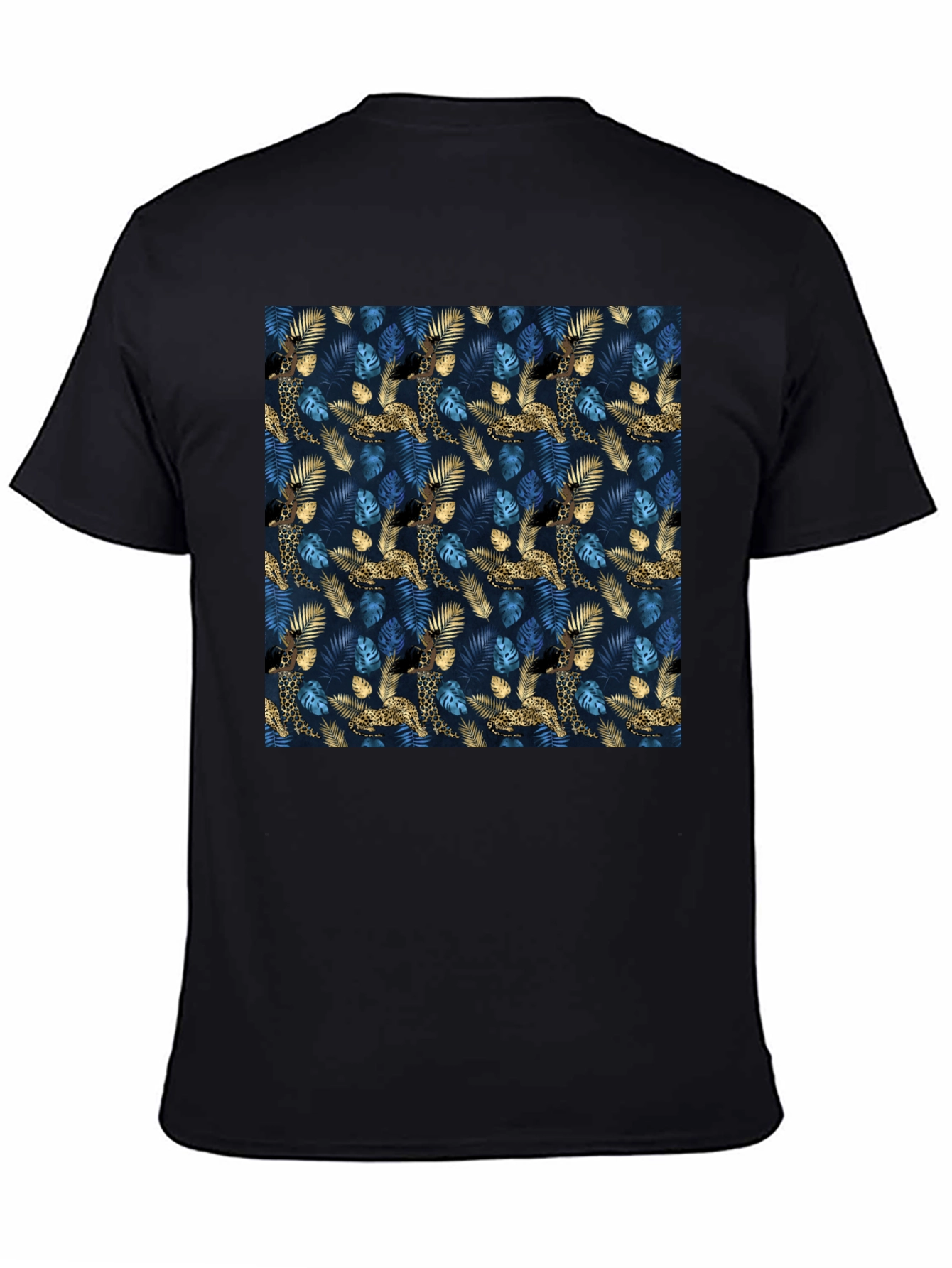 Jungle Leopard Print Crew Neck T-Shirt