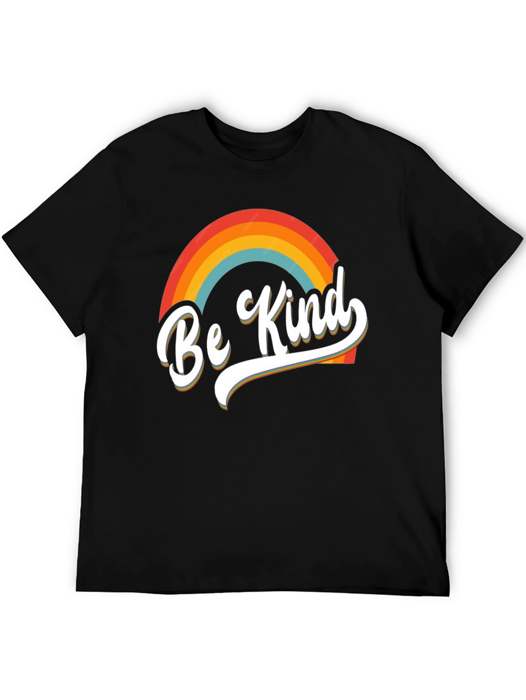 Be Kind Rainbow Graphic Tee - Short Sleeve