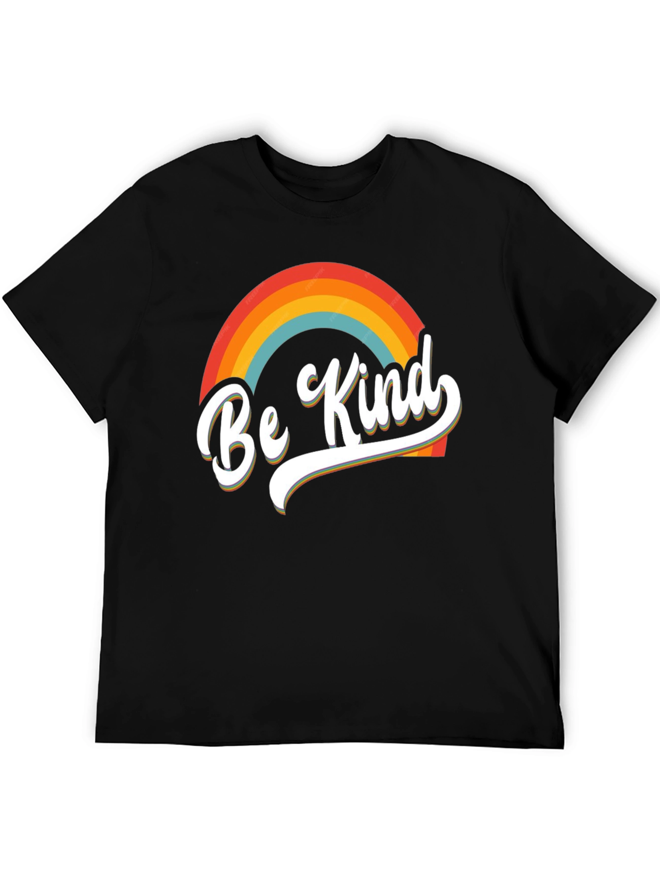 Be Kind Rainbow Graphic Tee - Short Sleeve