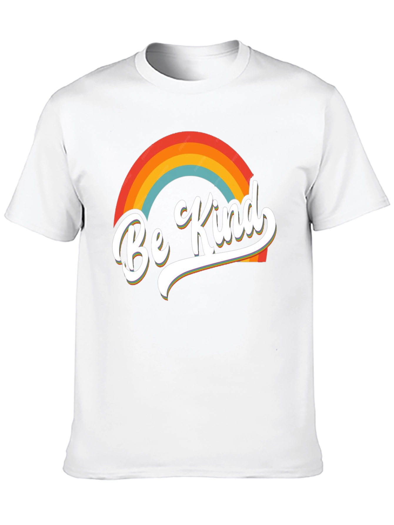 Be Kind Rainbow Graphic Tee - Short Sleeve