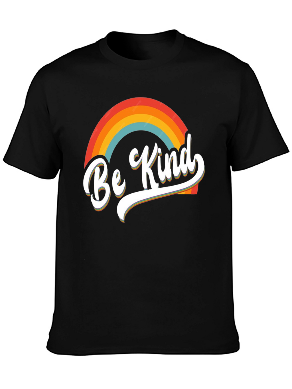 Be Kind Rainbow Graphic Tee - Short Sleeve