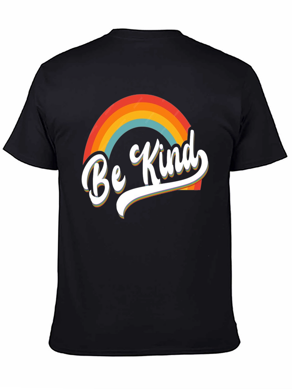 Be Kind Rainbow Graphic Tee - Short Sleeve