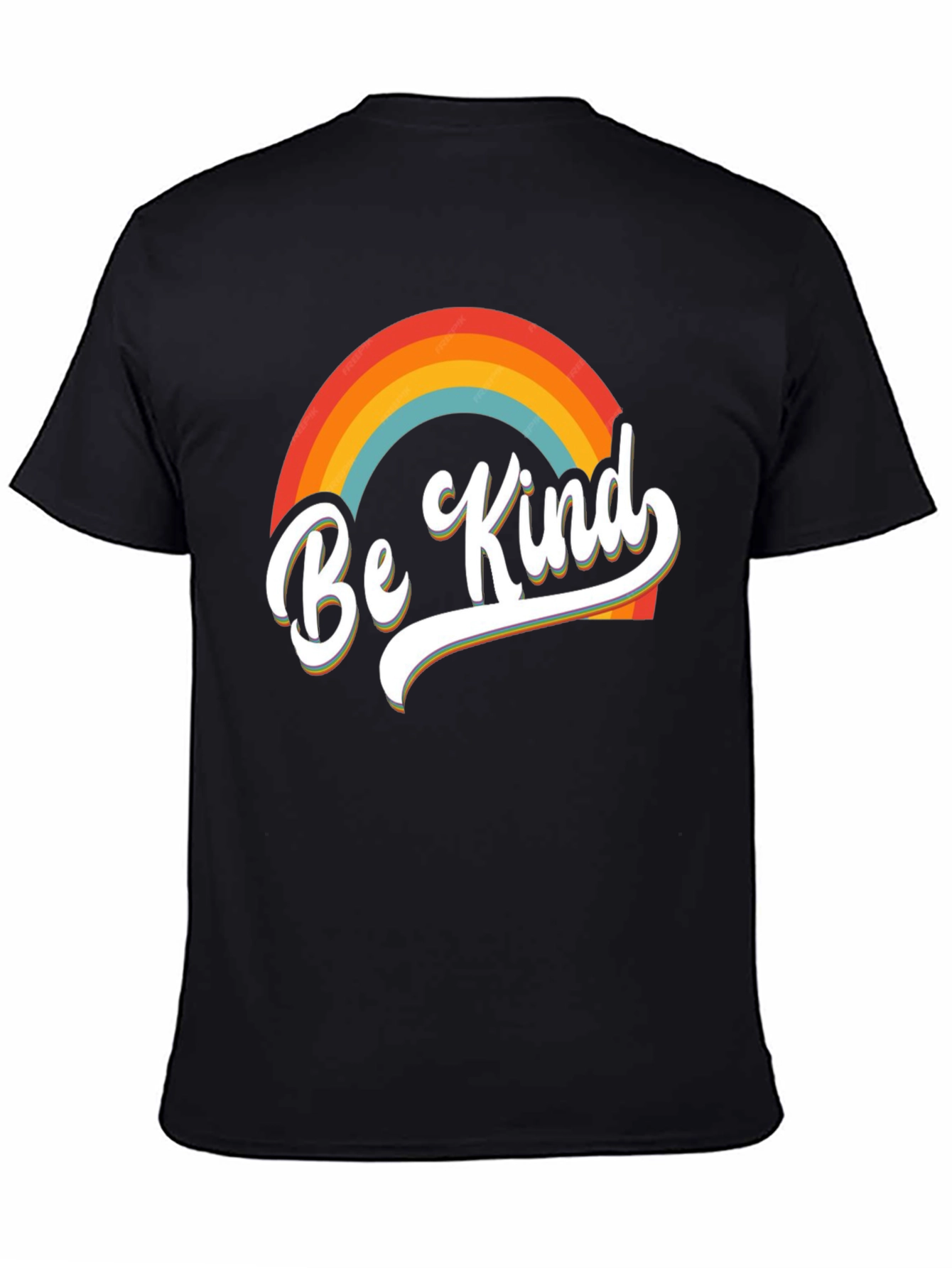 Be Kind Rainbow Graphic Tee - Short Sleeve