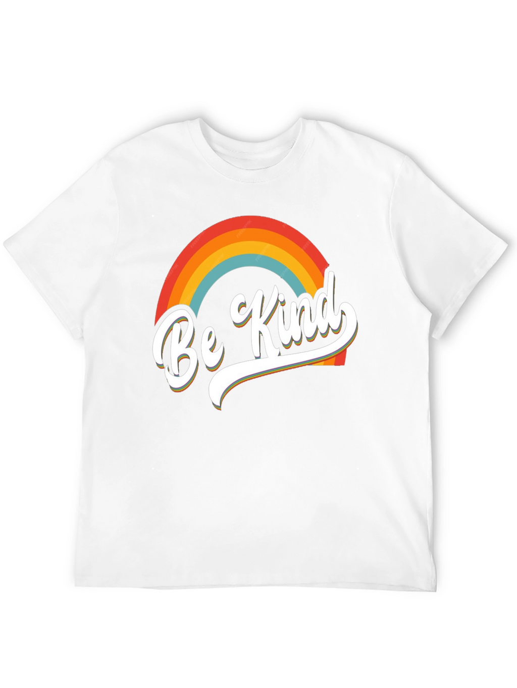 Be Kind Rainbow Graphic Tee - Short Sleeve