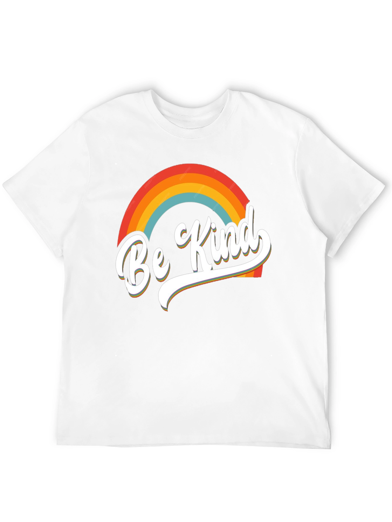 Be Kind Rainbow Graphic Tee - Short Sleeve
