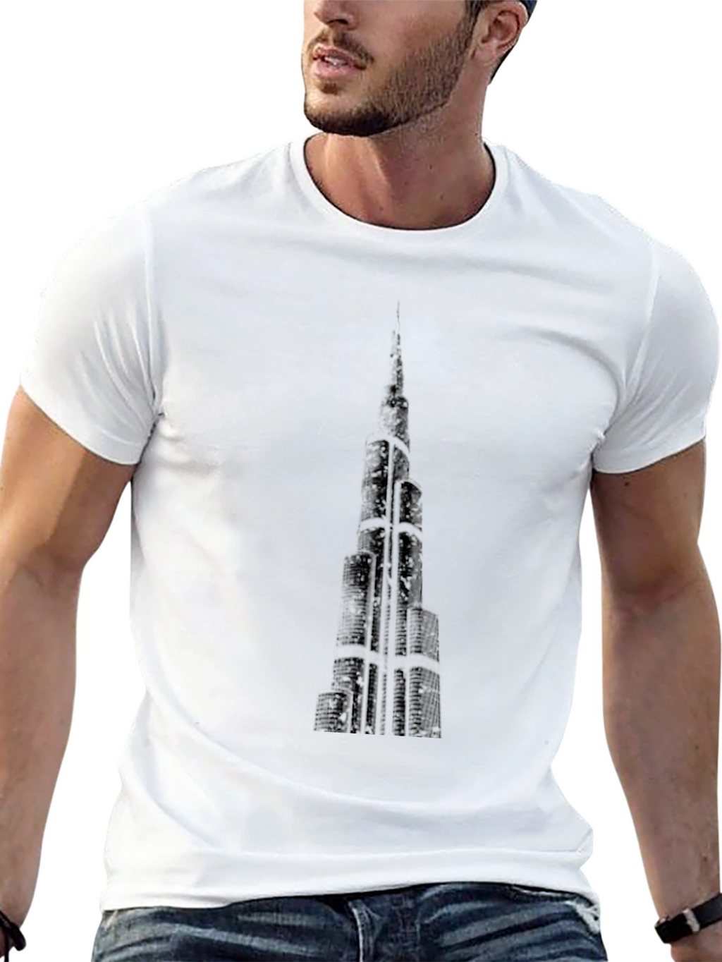 Black Skyscraper Graphic T-Shirt
