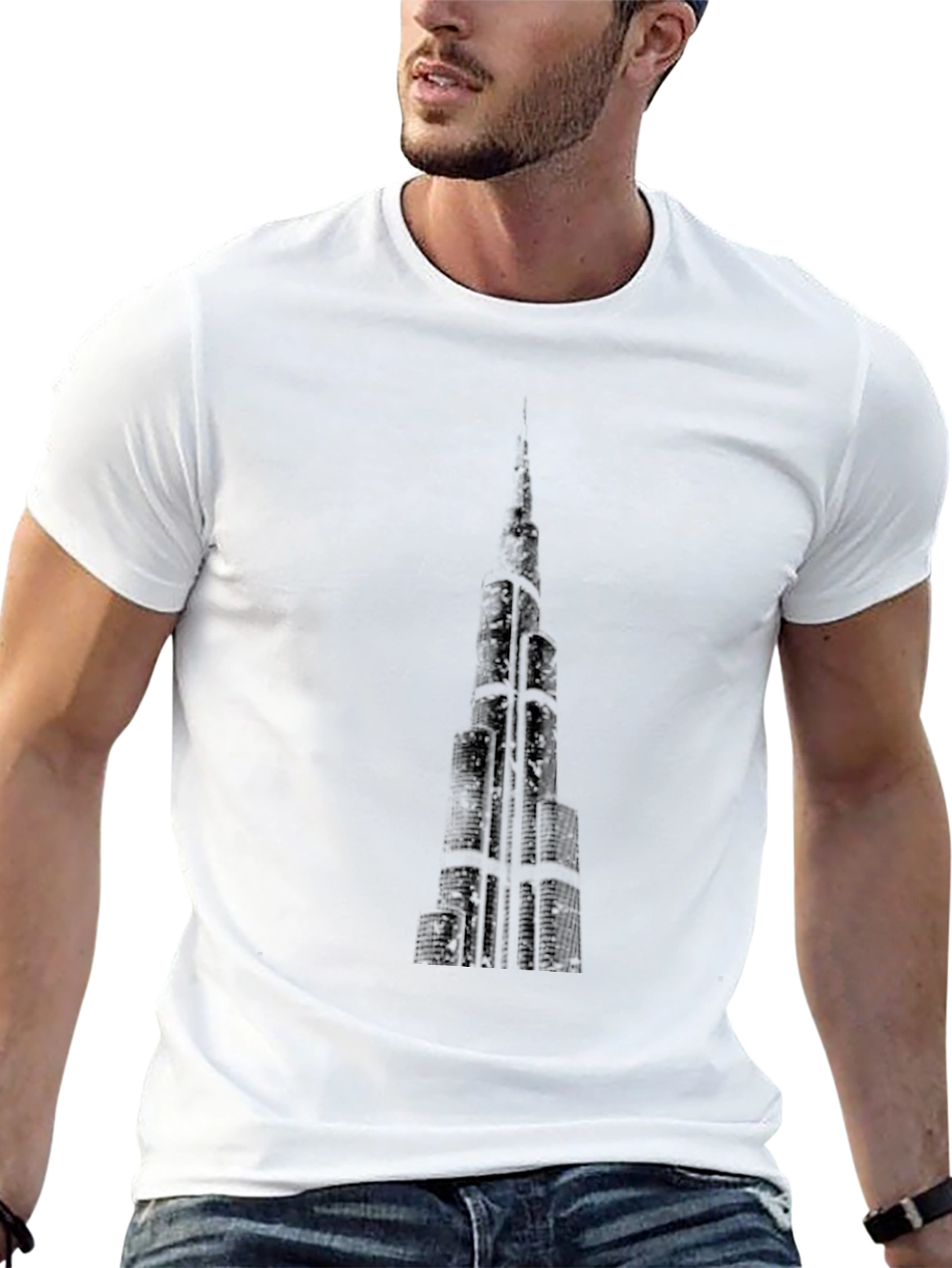 Black Skyscraper Graphic T-Shirt
