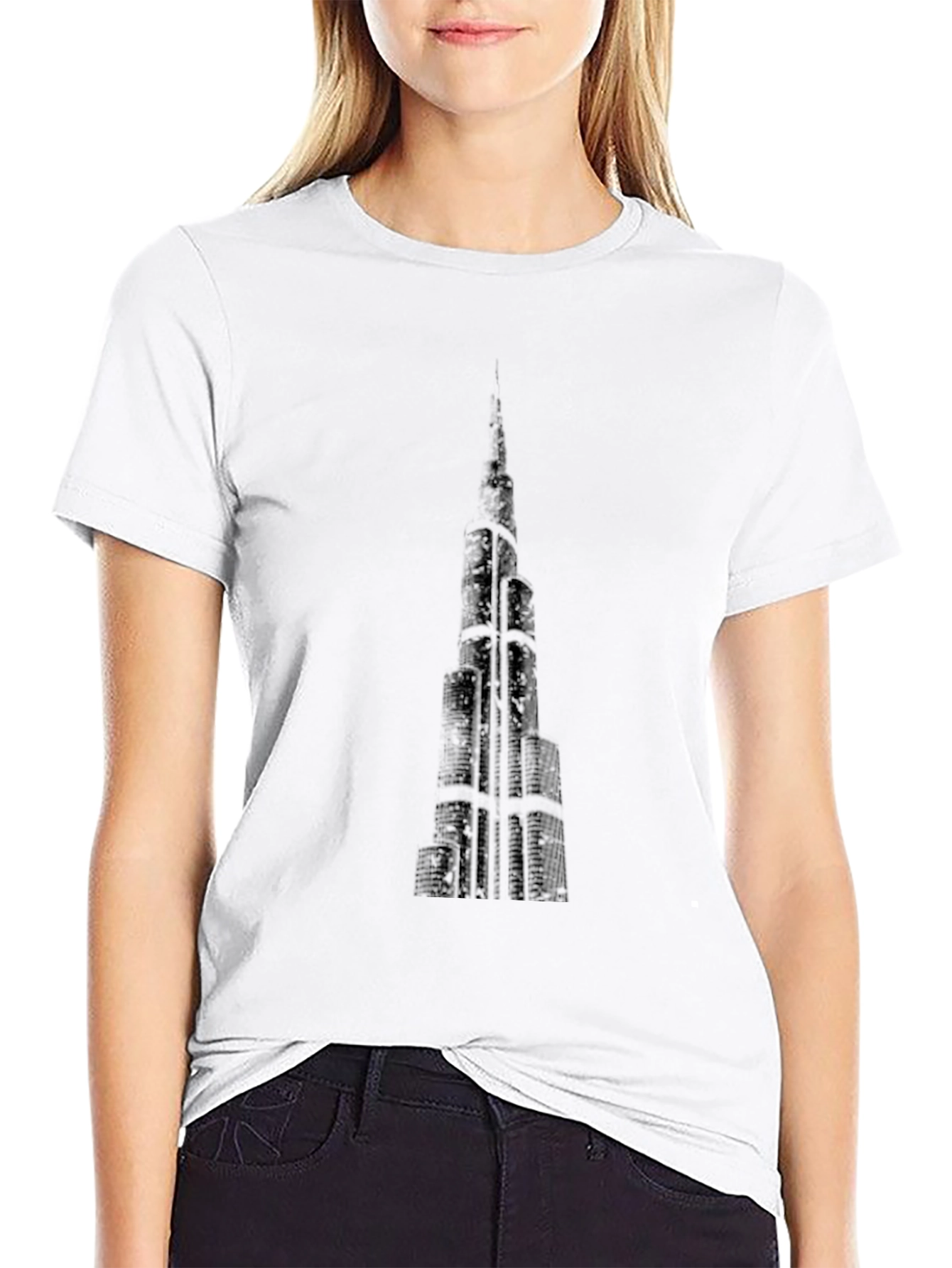 Black Skyscraper Graphic T-Shirt