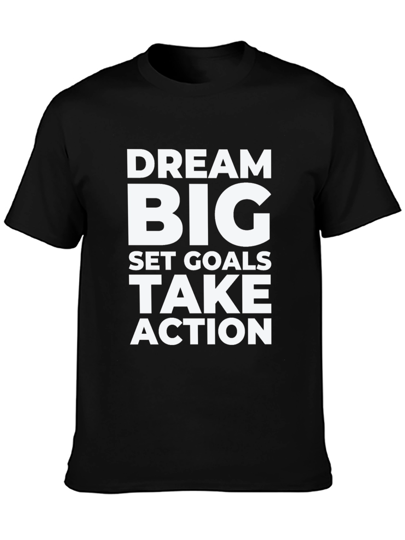 Dream Big Graphic Tee - Motivational Black T-Shirt