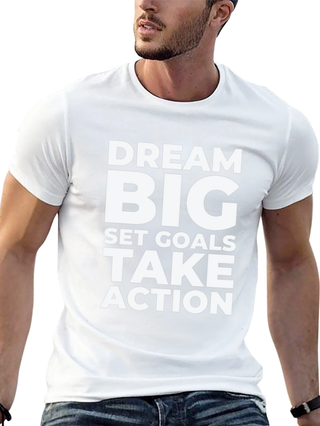 Dream Big Graphic Tee - Motivational Black T-Shirt